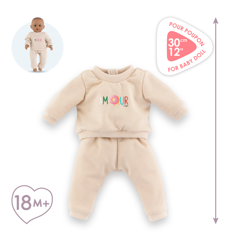 Jogging Beige pour poupon 30 cm