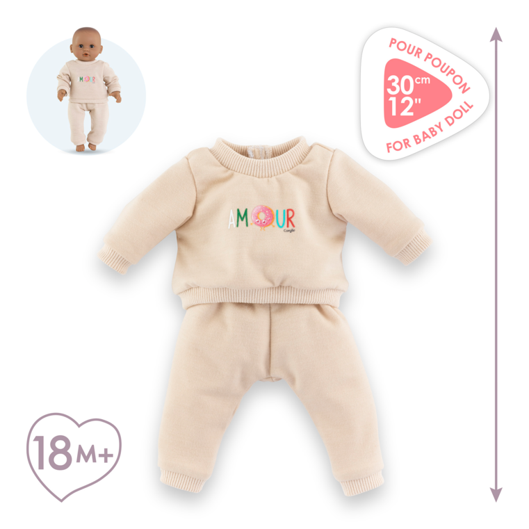 Jogging Beige pour poupon 30 cm