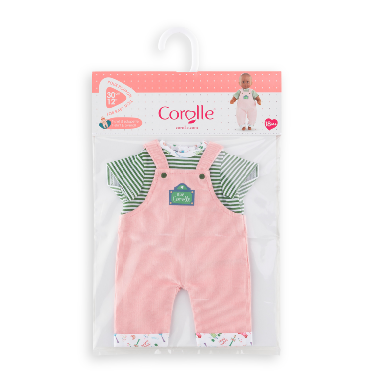 T-Shirt et Salopette Week-end à Paris pour poupon 30 cm