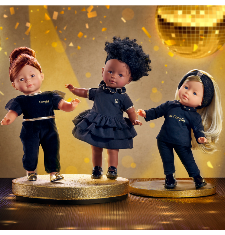 Ballerines dorées pour poupée ma Corolle