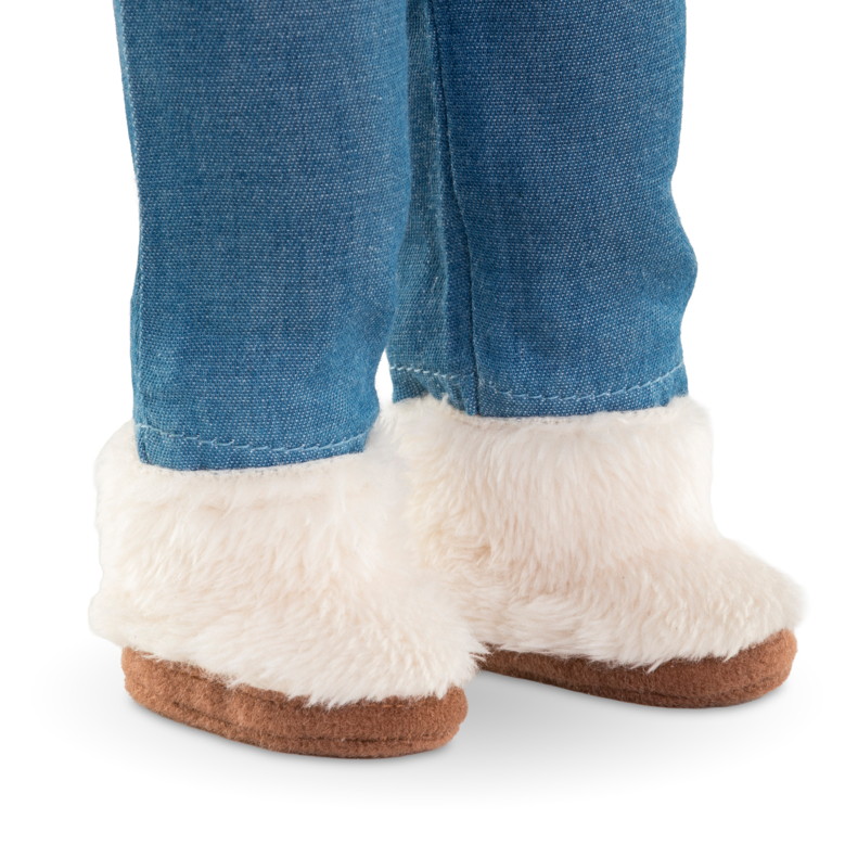 Bottes Moumoute Ivoire pour poupée ma Corolle