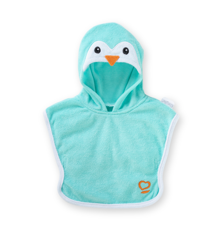 Cape de Bain Pingouin pour poupon 36 cm