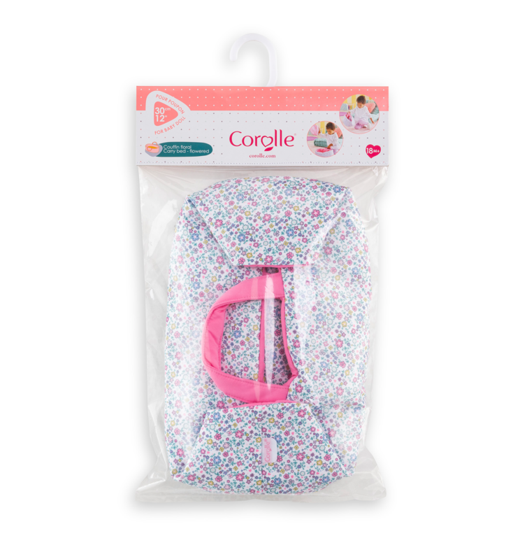 Turbulette Peluche Rose et Couffin Floral