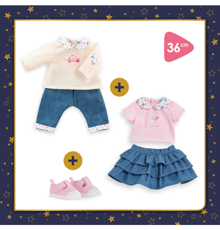 Mes Ensembles Week-end à Paris pour poupon 36 cm