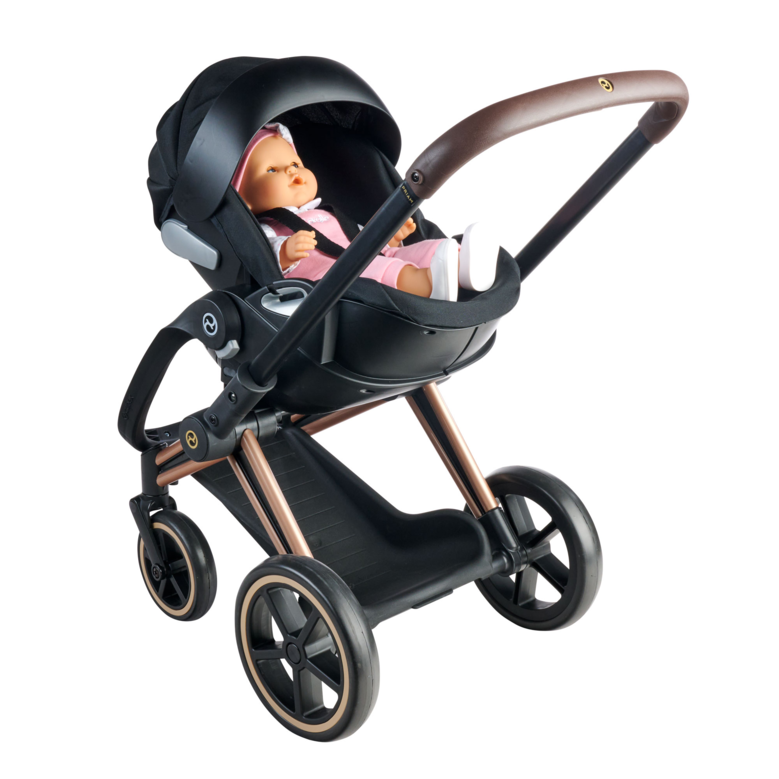 Porte-Poupon Cybex 2 en 1 noir pour poupon 36 et 42 cm
