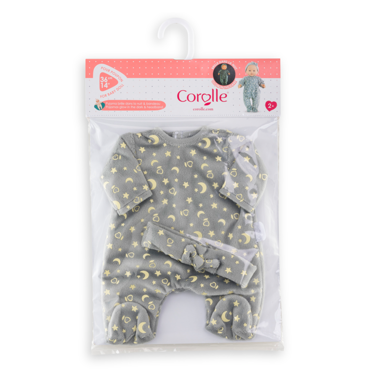 Pyjama Brille dans la Nuit & Bandeau pour poupon 36 cm