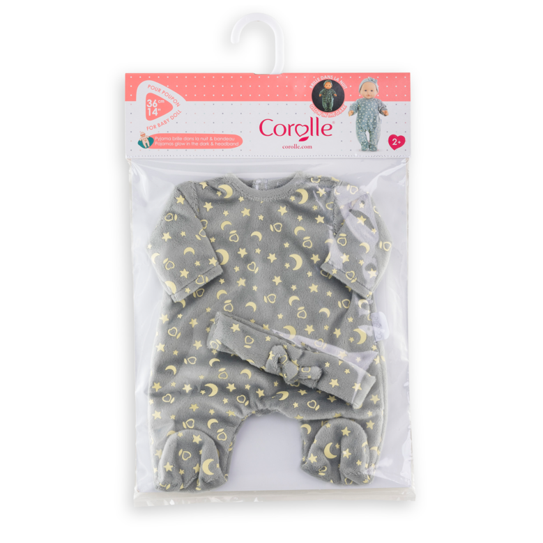 Pyjama Brille dans la Nuit & Bandeau pour poupon 36 cm