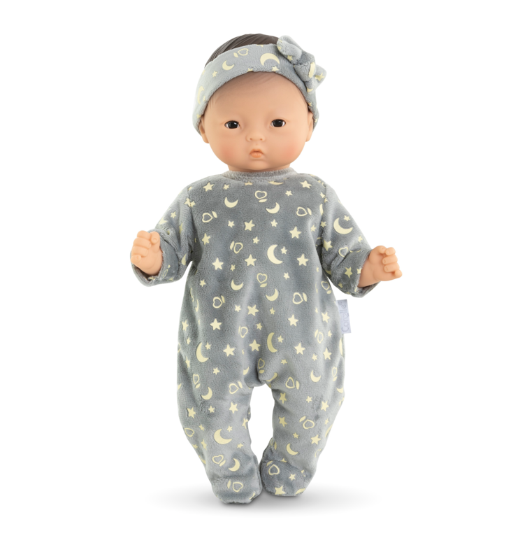 Pyjama Brille dans la Nuit & Bandeau pour poupon 30 cm