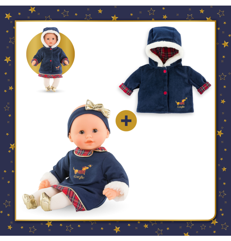 Mon Bébé Calin Margaux et Manteau Corolle en Fêtes