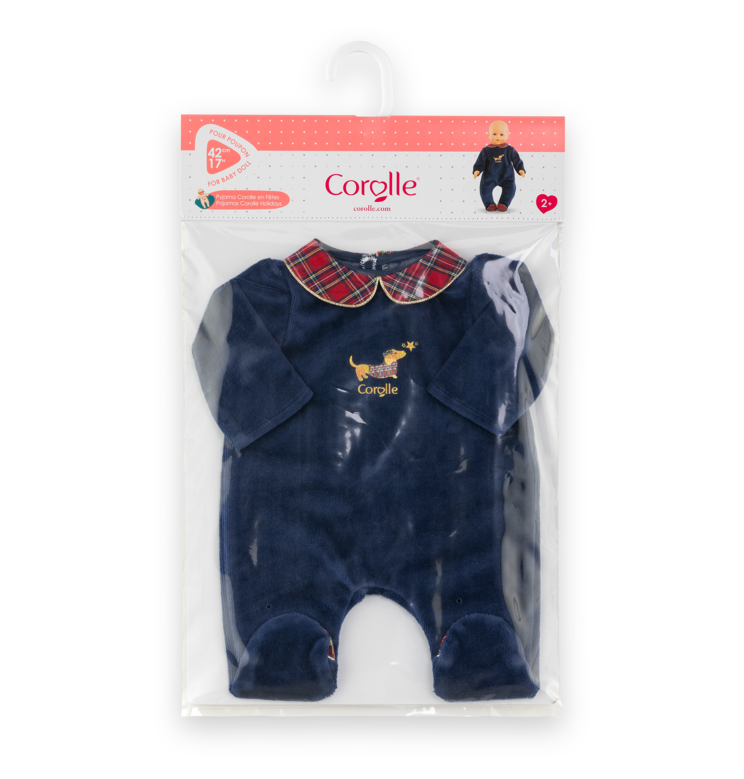 Pyjama Corolle en Fêtes pour poupon 42 cm