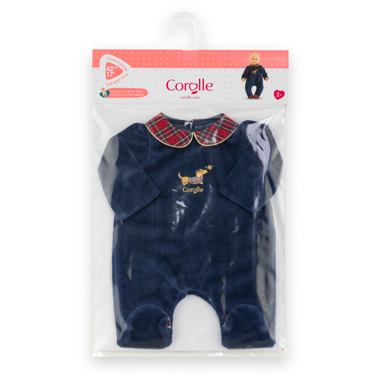 Pyjama Corolle en Fêtes pour poupon 42 cm