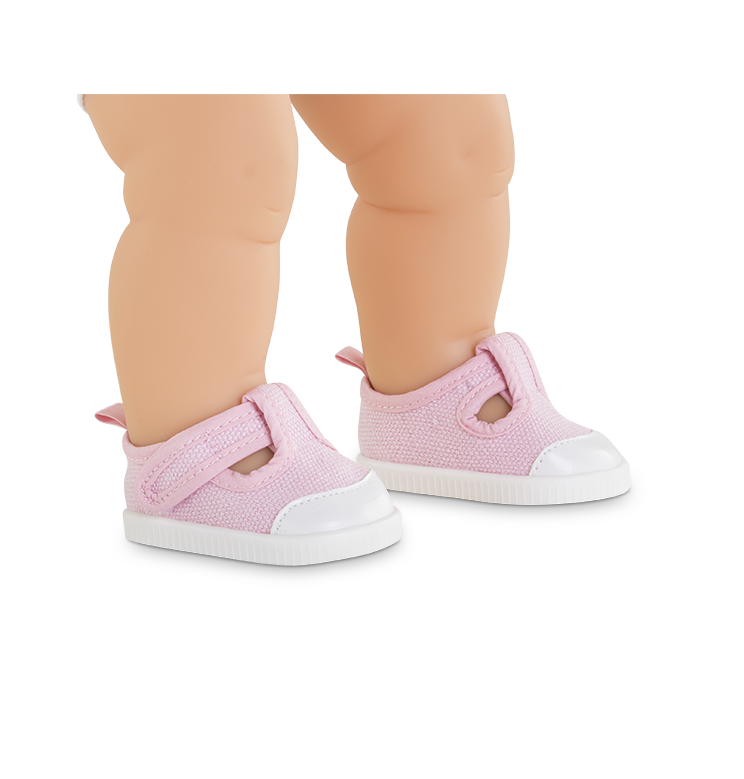 Baskets roses pour poupon 36 cm