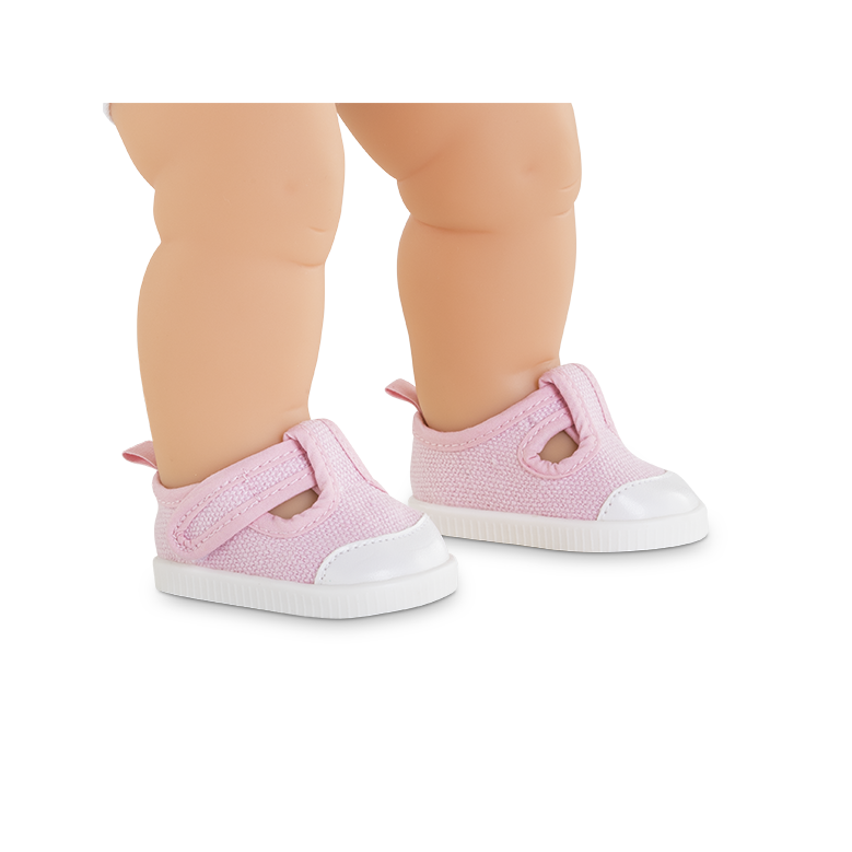 Baskets roses pour poupon 36 cm