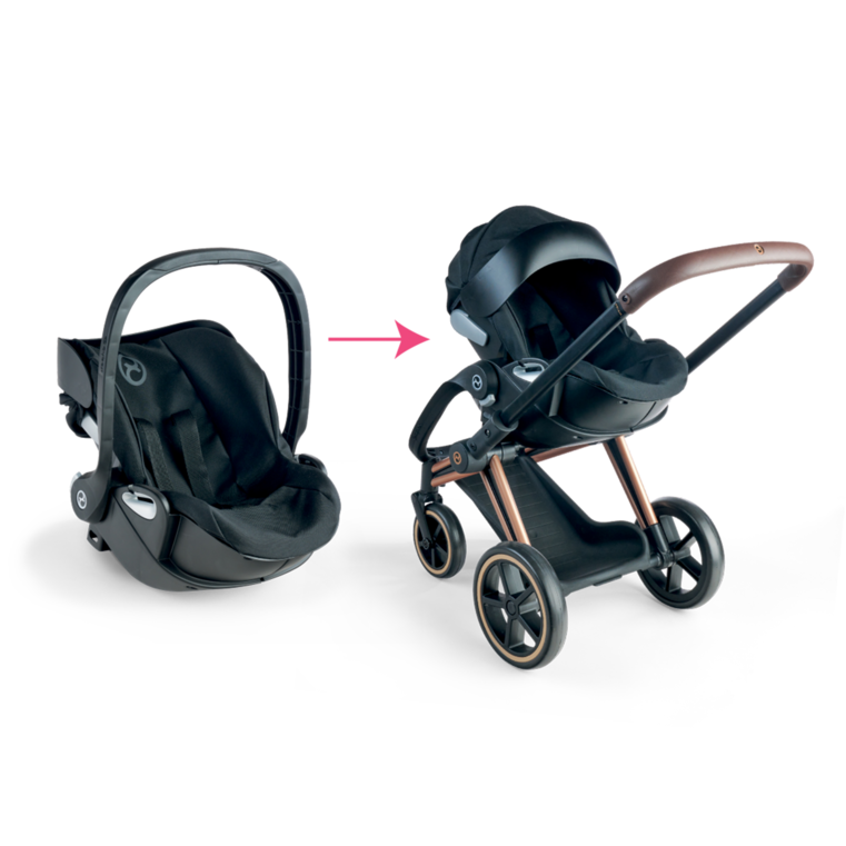 Porte-Poupon Cybex 2 en 1 noir pour poupon 36 et 42 cm