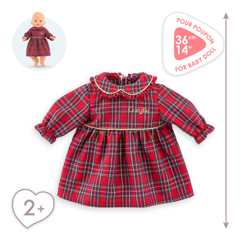 Robe Corolle en Fêtes pour poupon 36 cm
