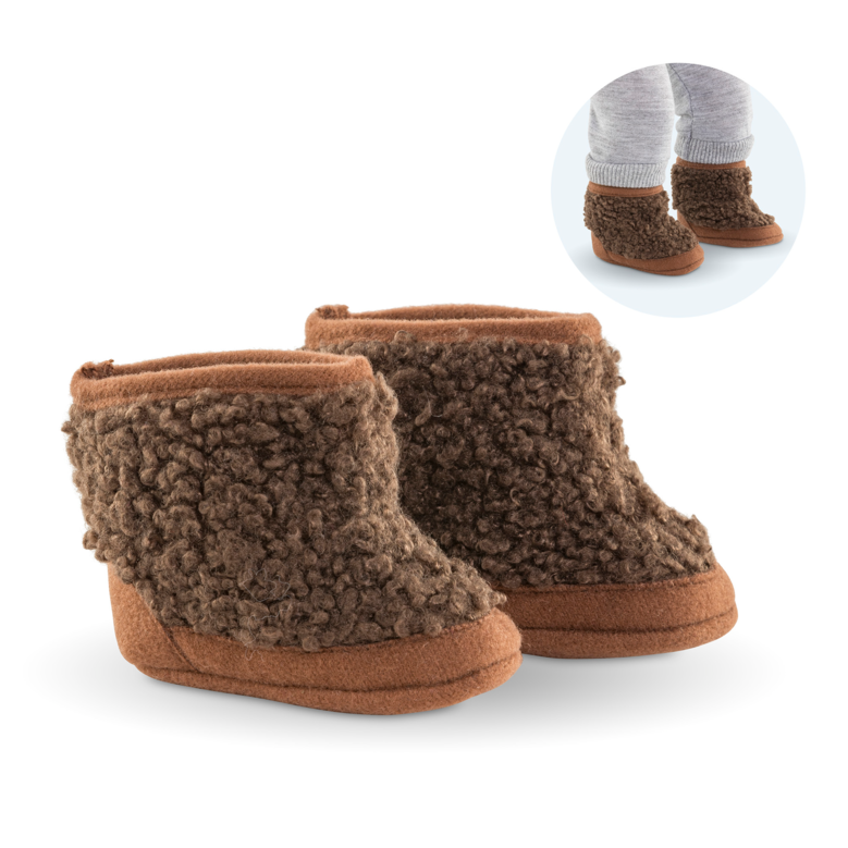 Bottes Moumoute Marron pour poupon 36 cm