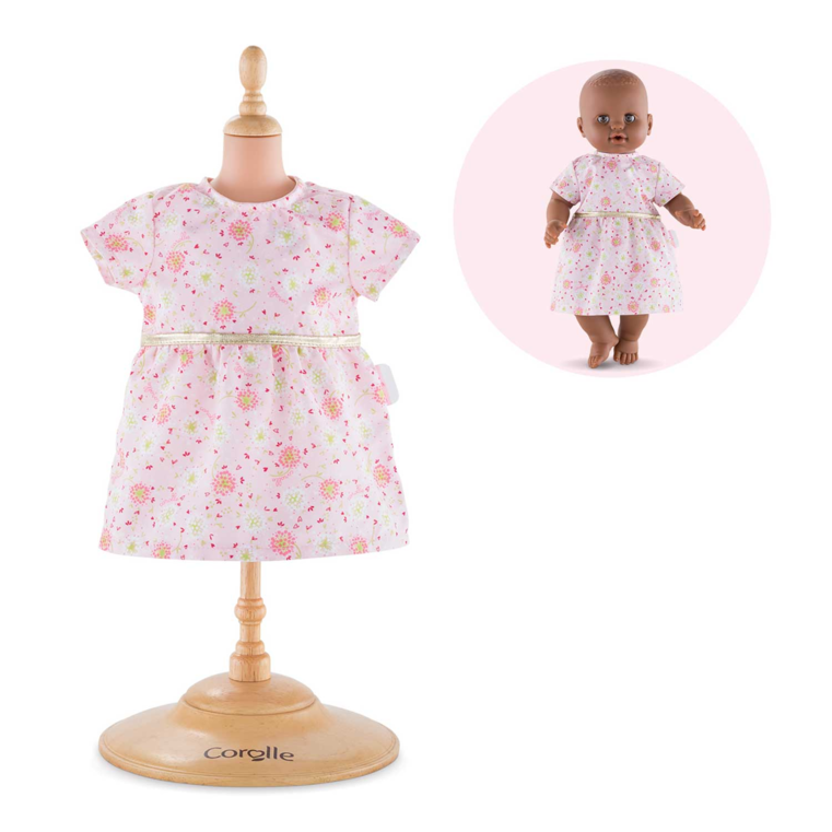 Robe Rose pour poupon 36 cm