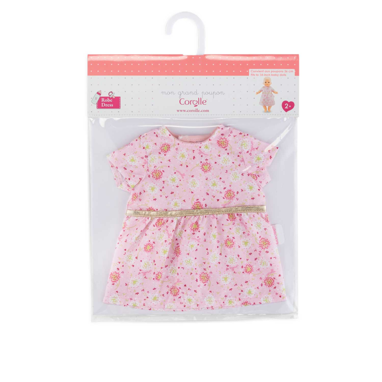 Robe Rose pour poupon 36 cm