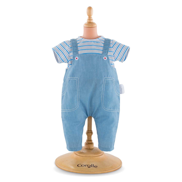 T-Shirt Rayé & Salopette pour poupon 36 cm