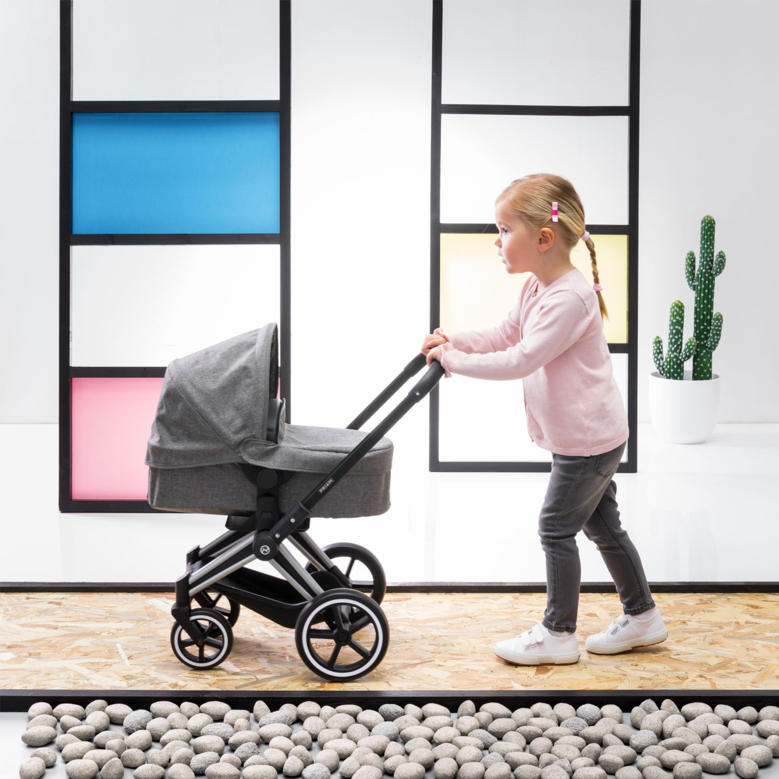 Landau 3 en 1 Cybex Priam  Gris pour poupons 36 / 42 / 52 cm