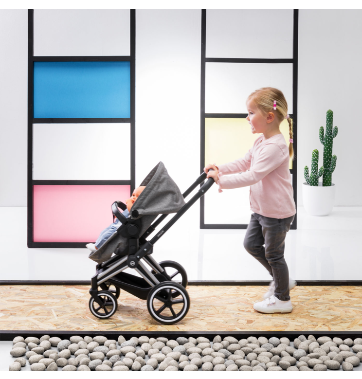 Landau 3 en 1 Cybex Priam  Gris pour poupons 36 / 42 / 52 cm