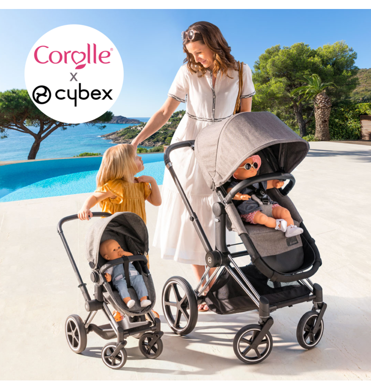 Landau 3 en 1 Cybex Priam  Gris pour poupons 36 / 42 / 52 cm