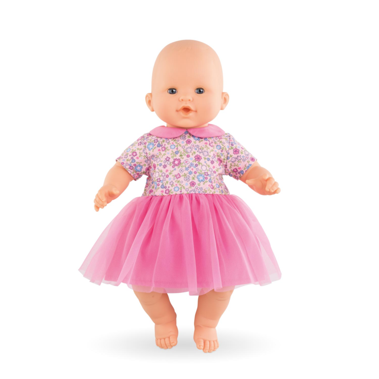 Robe Rose Pays des Rêves pour poupon 36 cm