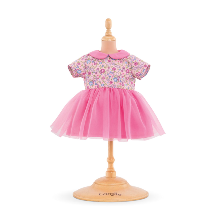 Robe Rose Pays des Rêves pour poupon 36 cm