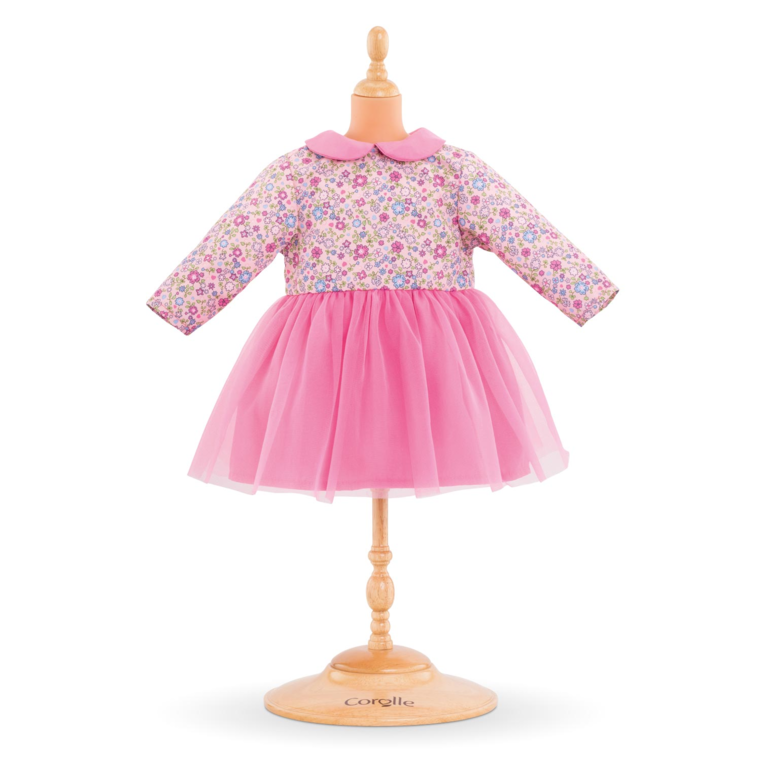 Robe Rose Manches Longues pour poupon 42 cm