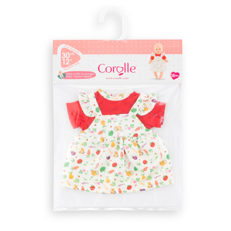 Robe La Fête du Potager pour poupon 30 cm