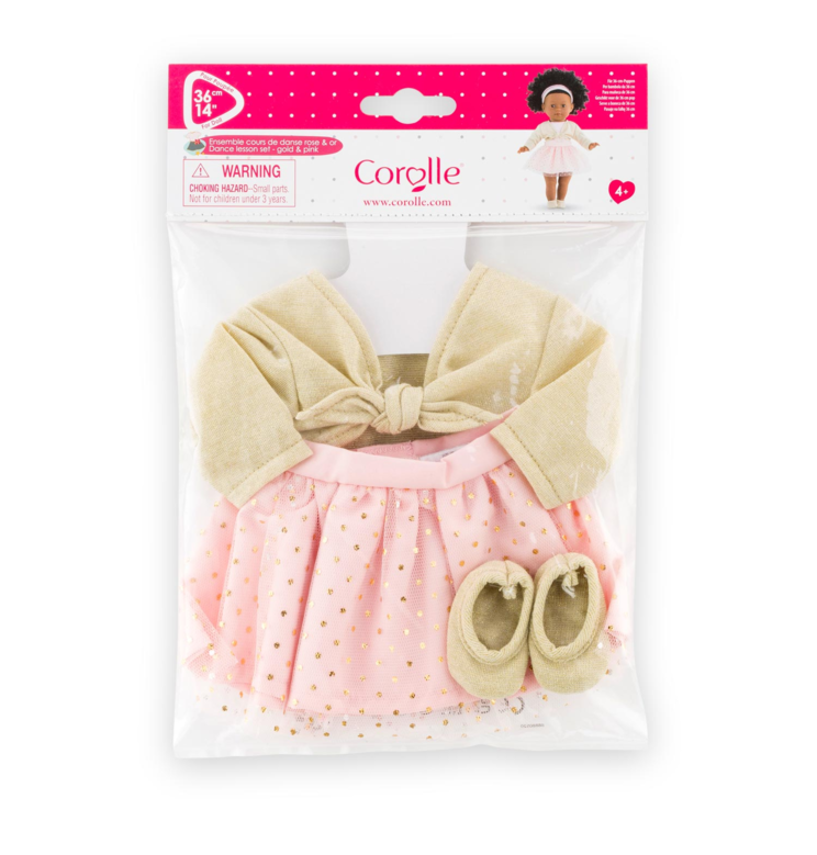 Ensemble cours de danse Rose et Or pour poupée ma Corolle