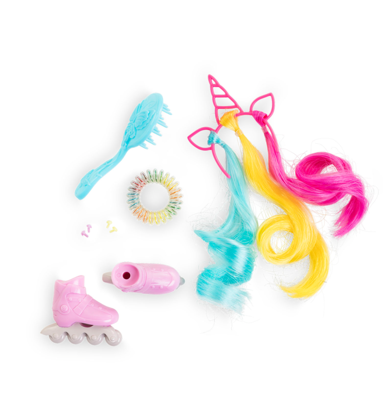 Ensemble Accessoires Coiffure Arc-en-ciel pour poupée Corolle Girls