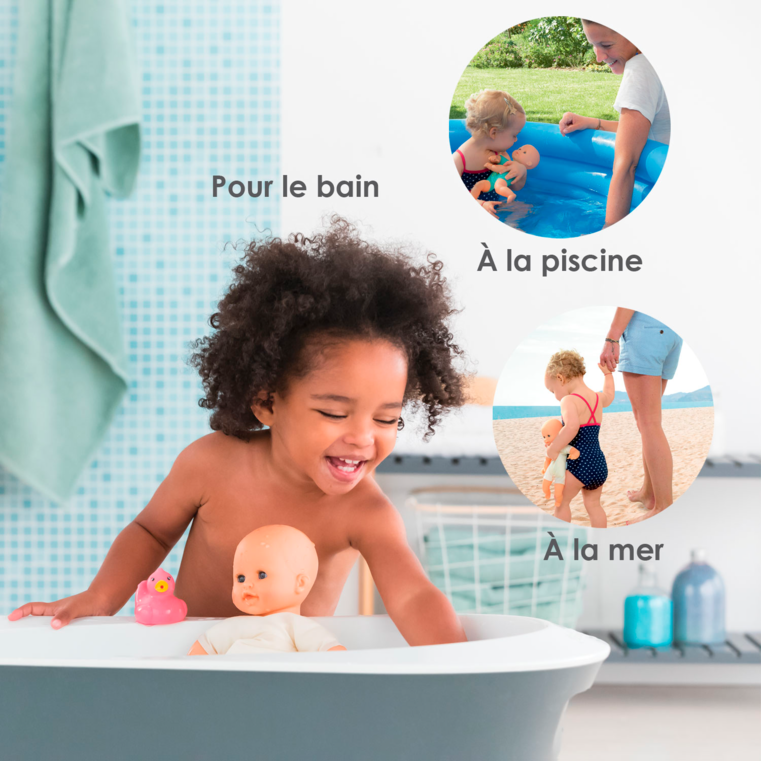 Poupon Bébé Bain Coralie Jardin en Fleurs