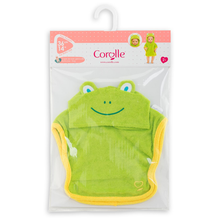 Cape de bain grenouille pour poupon 36cm