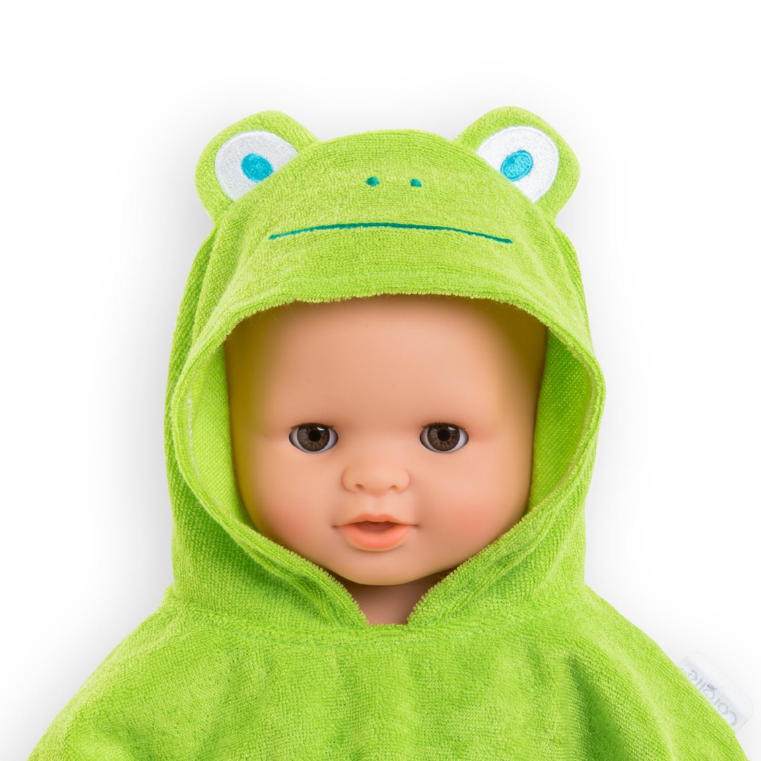 Cape de bain grenouille pour poupon 36cm