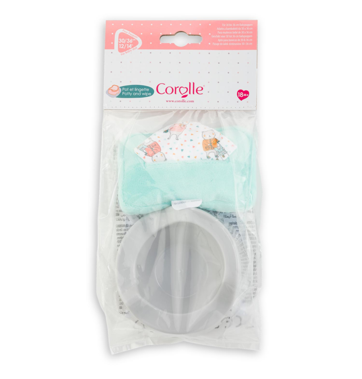 Pot et Lingette pour poupon 30 et 36 cm