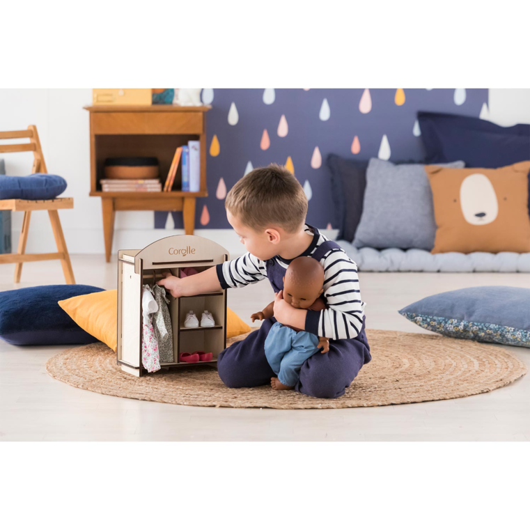 Armoire (dressing) en bois pour poupon et poupée