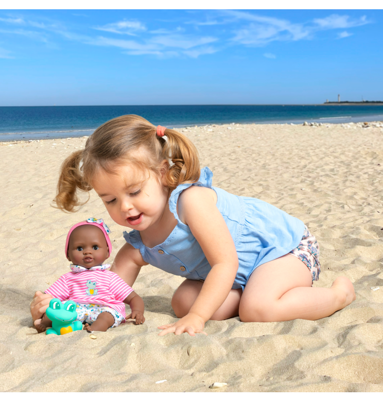 Poupon Bébé Bain Alyzée - Grenouille