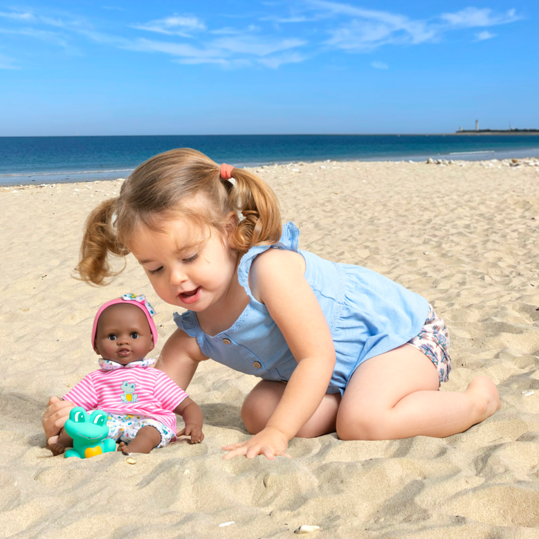 Poupon Bébé Bain Alyzée - Grenouille