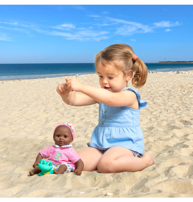 Poupon Bébé Bain Alyzée - Grenouille