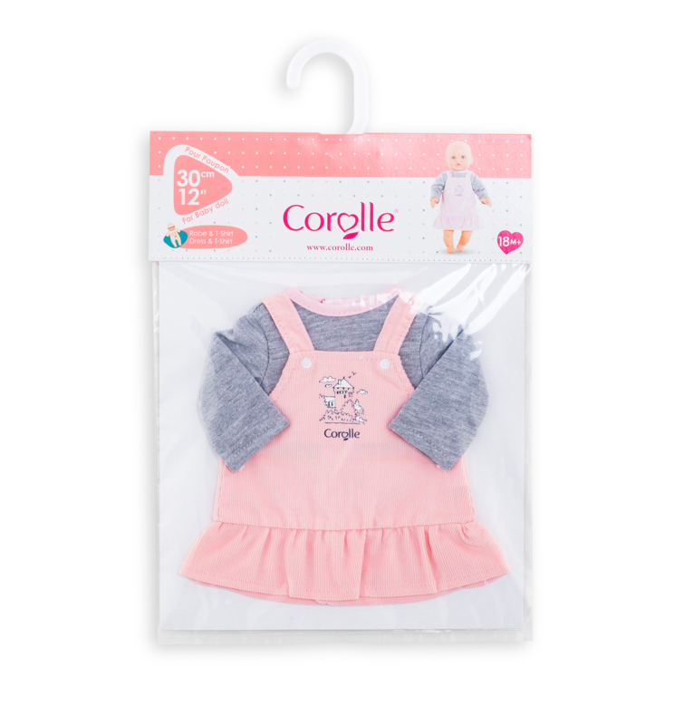 Robe et T-shirt Bords de Loire pour poupon 30 cm