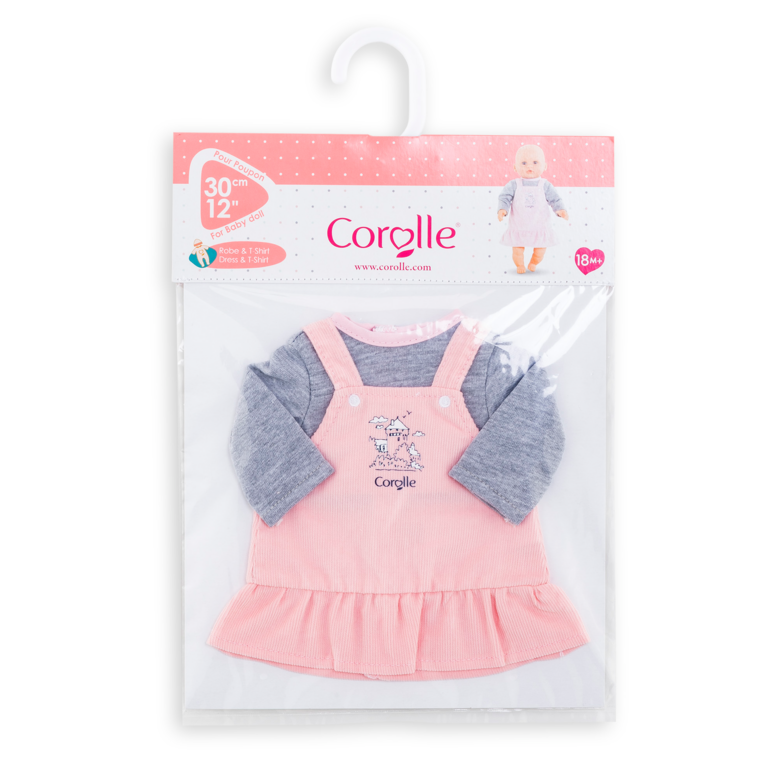 Robe et T-shirt Bords de Loire pour poupon 30 cm