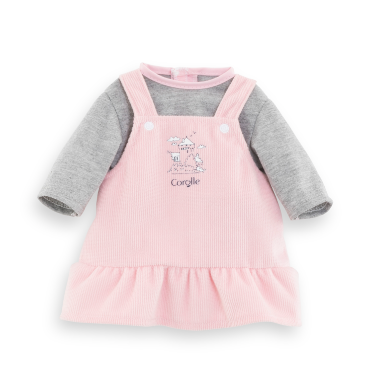 Robe et T-shirt Bords de Loire pour poupon 36 cm