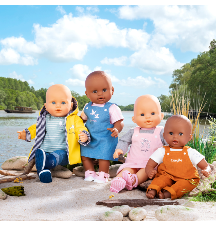 Pantalon et Marinière Bords de Loire pour poupon 36 cm