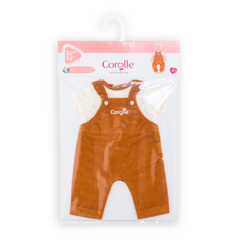 Salopette 2 en1 Bords de Loire pour poupon 36 cm