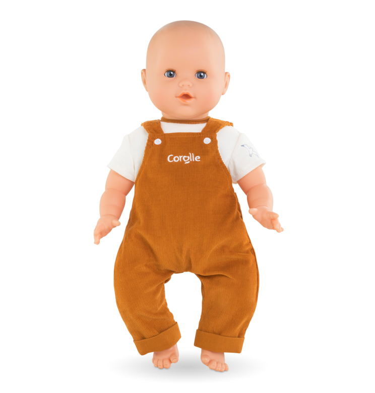 Salopette 2 en1 Bords de Loire pour poupon 36 cm
