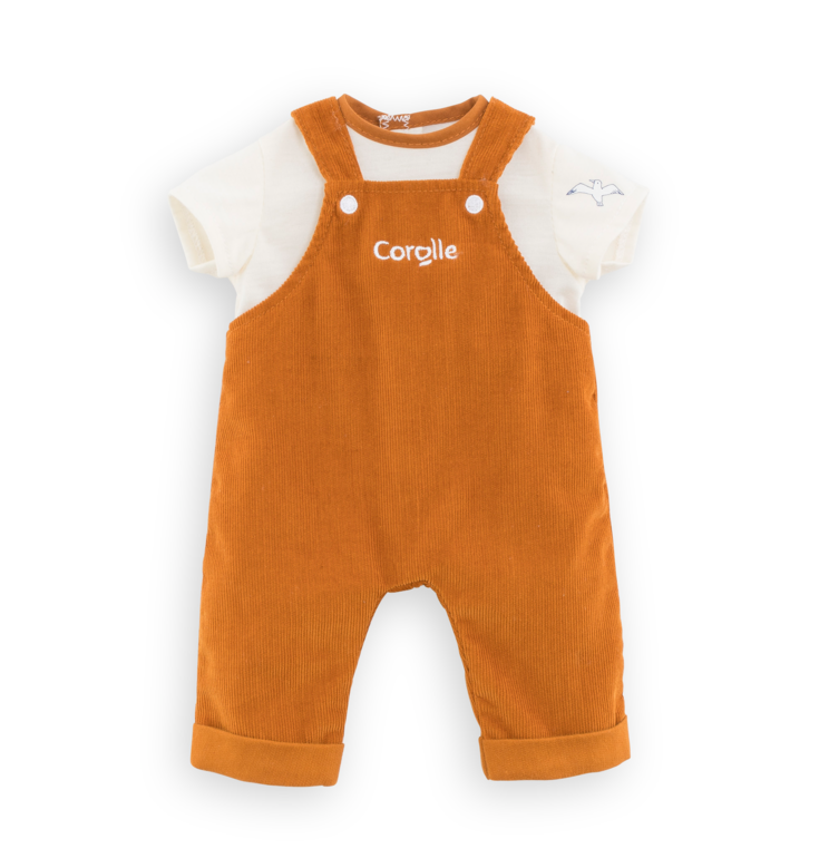 Salopette 2 en1 Bords de Loire pour poupon 36 cm