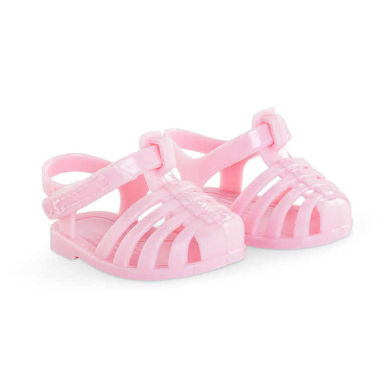 Sandales roses pour poupon 36 cm