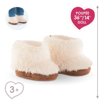 Bottes Moumoute Ivoire pour poupée ma Corolle