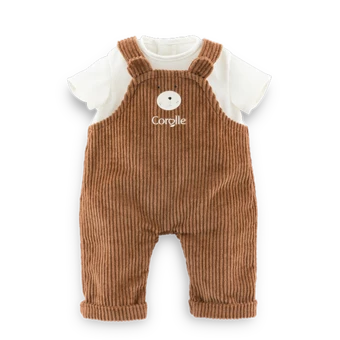 T-Shirt & Salopette Ours Petit Explorateur pour poupon 30 cm